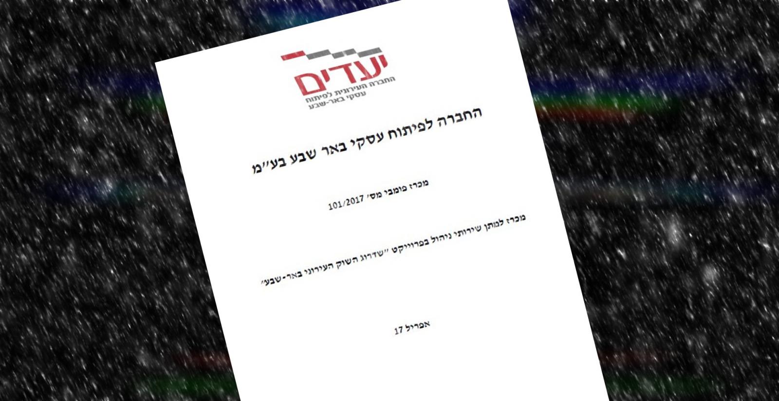 חוברת המכרז (צילום מסך)